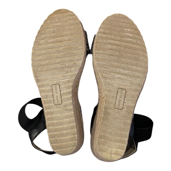 Anne Klein I flex wedge espadrille faux snakeskin sandal. Sz 7.5 - Picture 9 of 16